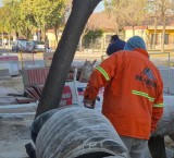 Las obras en el Centro Comercial a Cielo Abierto de Puerto San Martín avanzan en una nueva etapa