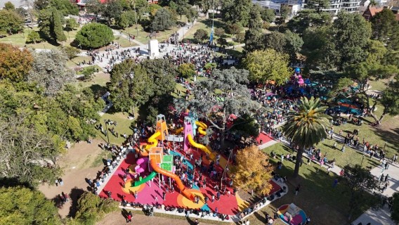 Venado Tuerto: inauguraron las obras de remodelación de la plaza San Martín