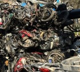 Realizaron la compactación de 300 motos retenidas en Puerto San Martín