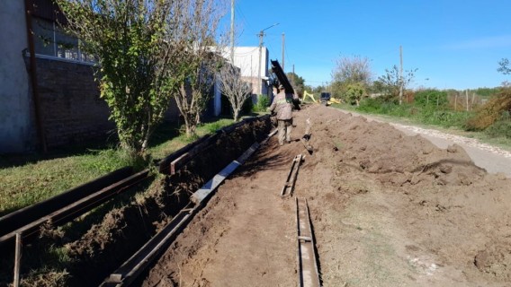 Obras de Cordón cuneta en barrio Virgen de Itatí