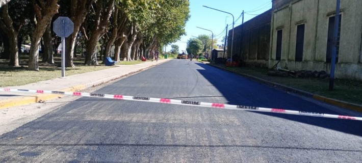 Peña: continúan las obras de pavimentación en sectores clave del pueblo