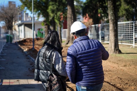 Comenzaron los trabajos de puesta en valor de la Plaza 25 de Mayo